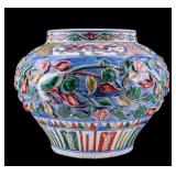 Chinese Wucai-Style Porcelain Vase