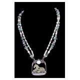 Sajen Sterling Gemstone Horse Necklace