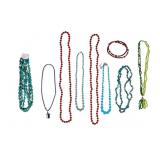 Turquoise, Peridot and Vintage Necklaces