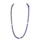 Amethyst and 14K Gold Necklace