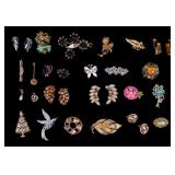 Vintage Brooches and Costuime Earrings