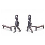 Early Figural Hessian Soldier Andirons