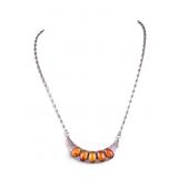 Amber and Sterling Necklace