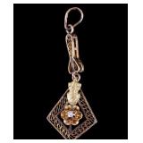 10K Gold Victorian Pendant