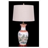 Republic Chinese Porcelain Vase Lamp