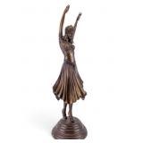 Bronze Art Deco Dancer Sculpture