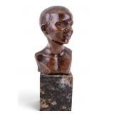 Signed Bronze Bust on Marble Base