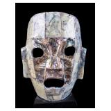 Mexican Polished Stone Mask on Stand