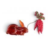 Rare Bakelite Rabbit Pin / Brooch