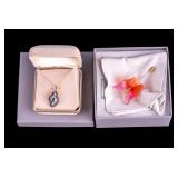 Swarovski Pin and 925 Sapphire Necklace