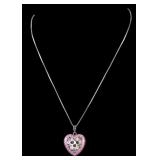 Murano Millefiori and Sterling Pendant Necklace