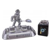 Advance Products Iron Fireman Ashtray w/ Lighter