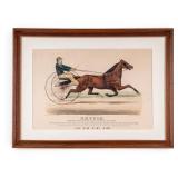 19th C Currier & Ives Nettie Color Lithograph