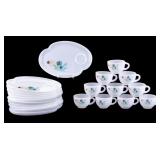 Federal Glass Atomic Flower Luncheon Set