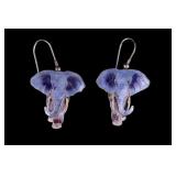 Enamel Elephant Earrings