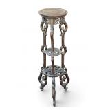 Antique Chinese Unusual Etagere / Plant Stand