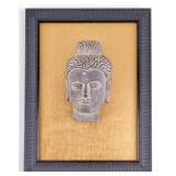 Stone Head of Buddah w/ Plaque