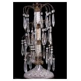 20th C Vintage Crystal Prism Waterfall Accent Lamp