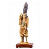 Japanese Natural Material Samurai Okimono Figurine