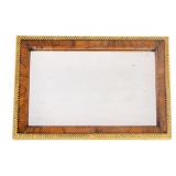 Burlwood and Giltwood Framed Wall Mirror
