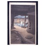 Japanese Woodblock Chunum Temple Kawase Hasui