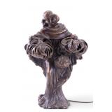 Art Nouveau Bronze Figural Table Lamp