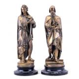 Signed A. Carrier Bronze Michelangelo, Raphael