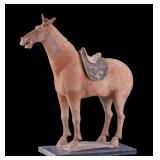 Tang Dynasty Large Chinese Terracotta Tomb Horse