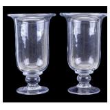 Pair of Hurricane Vases, Attr. Simon Pearce
