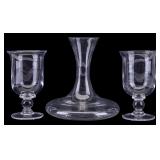 Simon Pearce Wine Decanter, 2 Hurricane Goblets