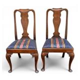 Pair of Queen Anne Side Chairs