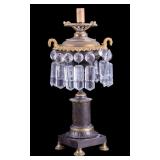Bronze & Crystal Prism Lamp