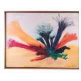 Signed Colorful Abstract on Canvas