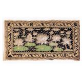 Burmese Kalaga Lotus Padded Relief Sequin Tapestry