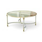 Vintage Italian MCM Glass Top Coffee Table
