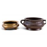 Chinese Bronze Censers w/ Xuande, Yu Tang Qing Wan