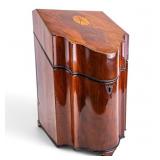 18th C Georgian Mahogany Serpentine Letter Box