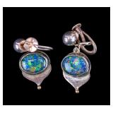 Opal and Sterling Earrings