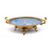 Chinese Gilt Bronze & Cloisonne Crane Centerpiece