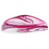 Pink Crystal Swirl Centerpiece Bowl