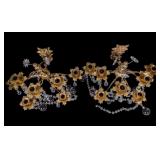 Pair, 19th C Bronze & Crystal Candle Sconces