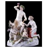 19th C Meissen Porcelain Bacchanal Group Sculpture