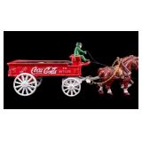 Price Coca Cola Cast Iron Horse & Carriage Toy