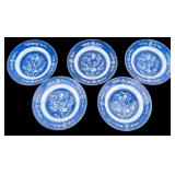 Chinese Blue & White Prunus Blossom Plates