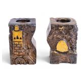 Avigdor Bazalel Interlocking Shabbat Candleholders