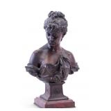Bronze Female Bust, Signed Bouret