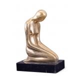 Bronze Kneeling Woman Sculpture After Louis Tanari