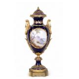 Revolving Sevres Vase Signed L. Pater