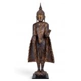 Antique Hand Carved Burmese Buddha Statue