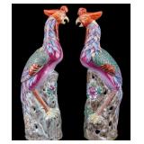 Chinese Fenghuang Porcelain Phoenix Statuettes